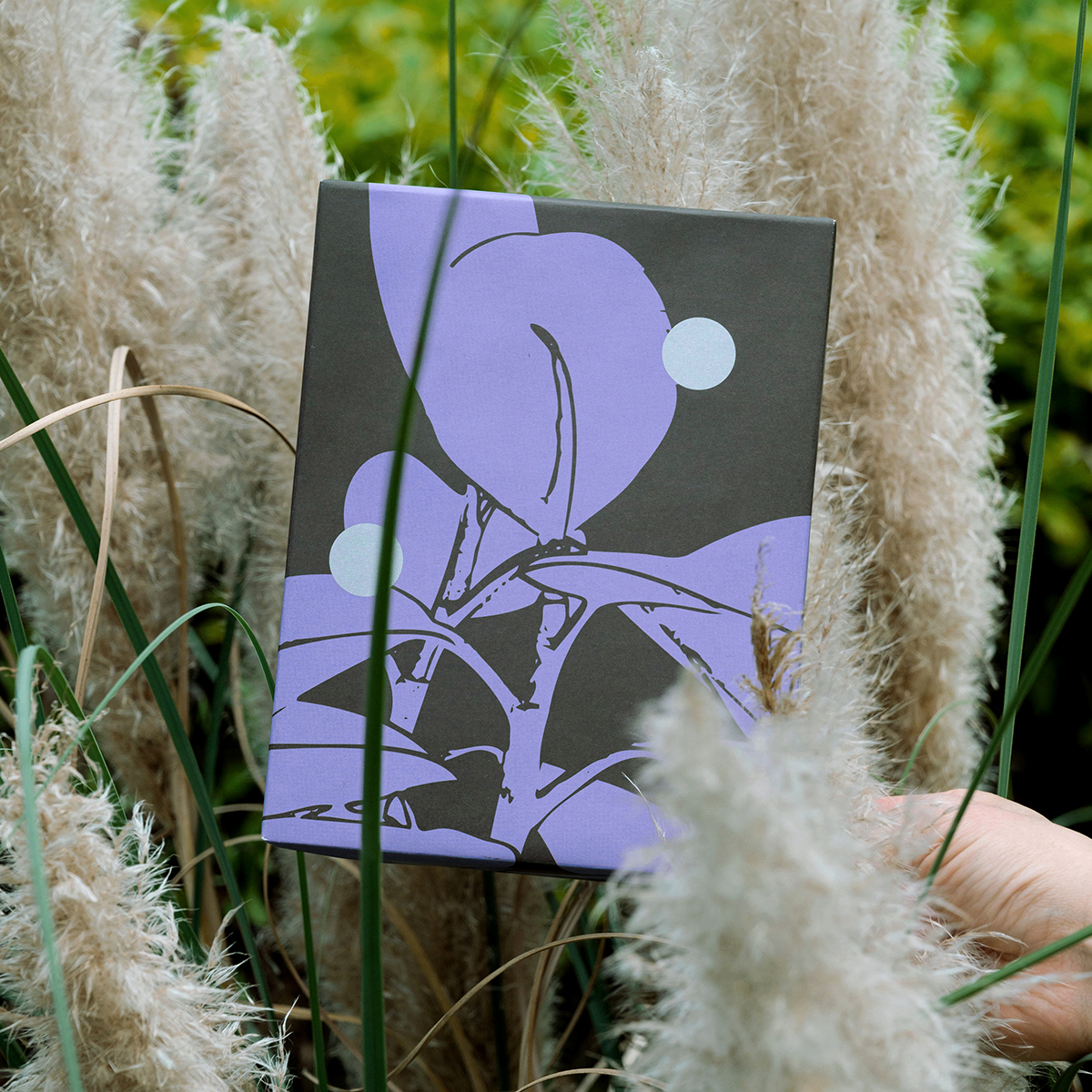 【现货】PaperPlay 原创礼物包装纸 紫色植物叶脉生日DIY圣诞节 - 图0