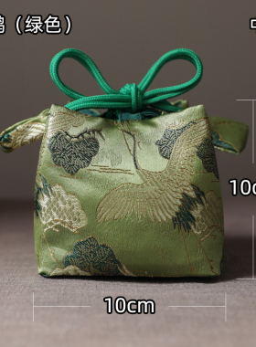 加厚锦缎收纳袋文玩手串保护袋茶具袋布袋束口袋便携手提定制布袋