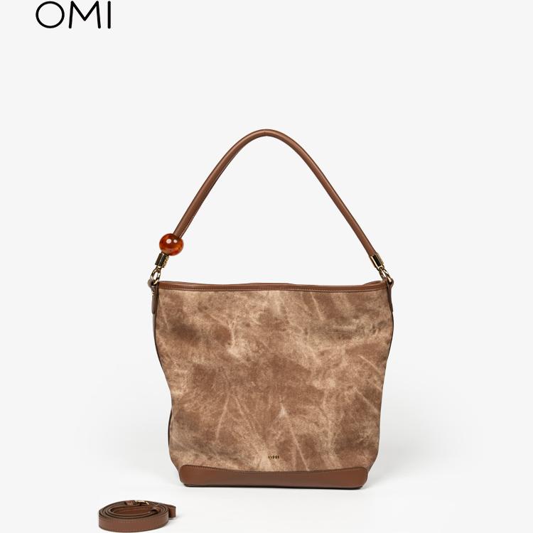 【秋冬新品】欧米omi水桶包晕染系列美拉德渐变色大容量托特包女