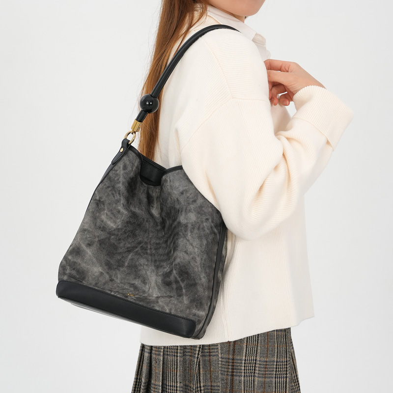 【秋冬新品】欧米omi水桶包晕染系列美拉德渐变色大容量托特包女