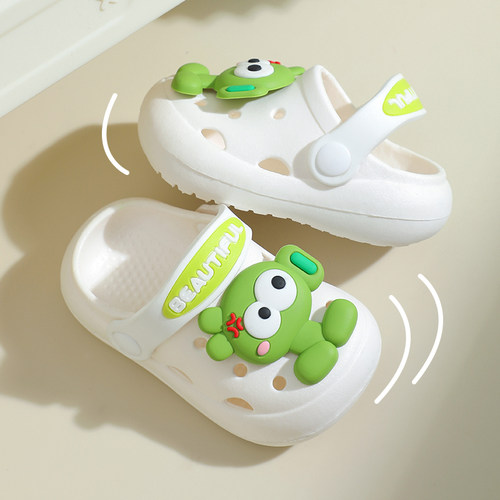 婧麒儿童凉拖鞋夏季男童卡通小童宝宝幼儿外穿小孩防滑浴室洞洞鞋 - 图2