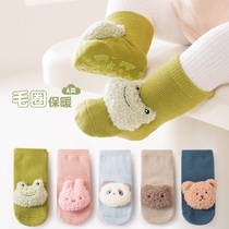 Baby Socks Autumn winter Pure cotton Men and women Newborn Midtubes Cute Super Cute Thickened and Velvety Warm Floor