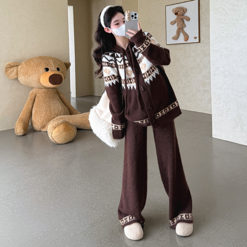 婧麒孕妇套装上衣秋冬装新款孕妈孕期孕妇装秋套装洋气高级穿搭女 - 图1