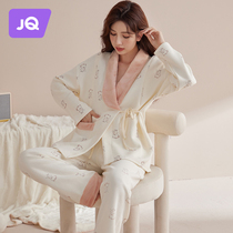 The Jing Ki Moon Subsuit Pregnant Woman Sleepwear Woman Autumn Winter Air Cotton Suit Postnatal Maternal Feeding Lactation Period Home Clothing