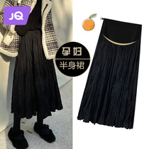 Half-body dress of the Pregnant Woman of the Pregnant Womans Pregnant Woman 100 lap dresses Belly Half Skirt Temperament a slim fit A dress with a dress