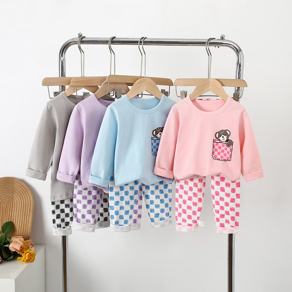 婧麒儿童睡衣保暖套装秋冬全纯棉打底男童女童家居服宝宝保暖内衣,淘宝优惠券,粉丝福利购,淘宝优惠卷