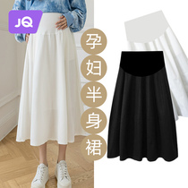 The Jing Kiri Pregnant Woman Half Body Dress Fall Toabdominal a dress with a thin medium length Plethora Dress Trendy Dresses Dresses Autumn Clothing