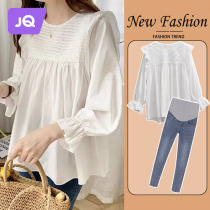 The Jing Unicorn Dress Fall 2023 New Fashion Suit Foreign Air Trendy Doll Long Sleeve Blouse Blouse Jeans