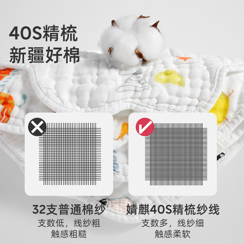 婴儿口水巾纯棉a类围嘴男女宝宝围脖防水防吐奶新生纱布围兜秋冬,淘宝优惠券,粉丝福利购,淘宝优惠卷