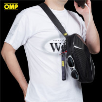 OMP carbon fiber portable small satchel with single double shoulder backpack male chest bag inclined satchel bag shaping tide light and luxurious