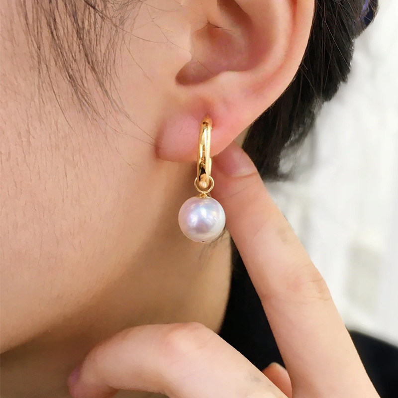 海水akoya珍珠耳环扣项链 法式多用款女轻奢高级耳圈送礼证书,淘宝优惠券,粉丝福利购,淘宝优惠卷