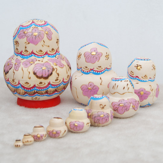 俄罗斯套娃10层风干椴木节日礼物儿童益智玩具创意摆件中国风