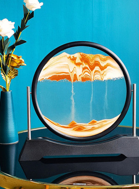 流沙画沙漏艺术解压办公室摆件