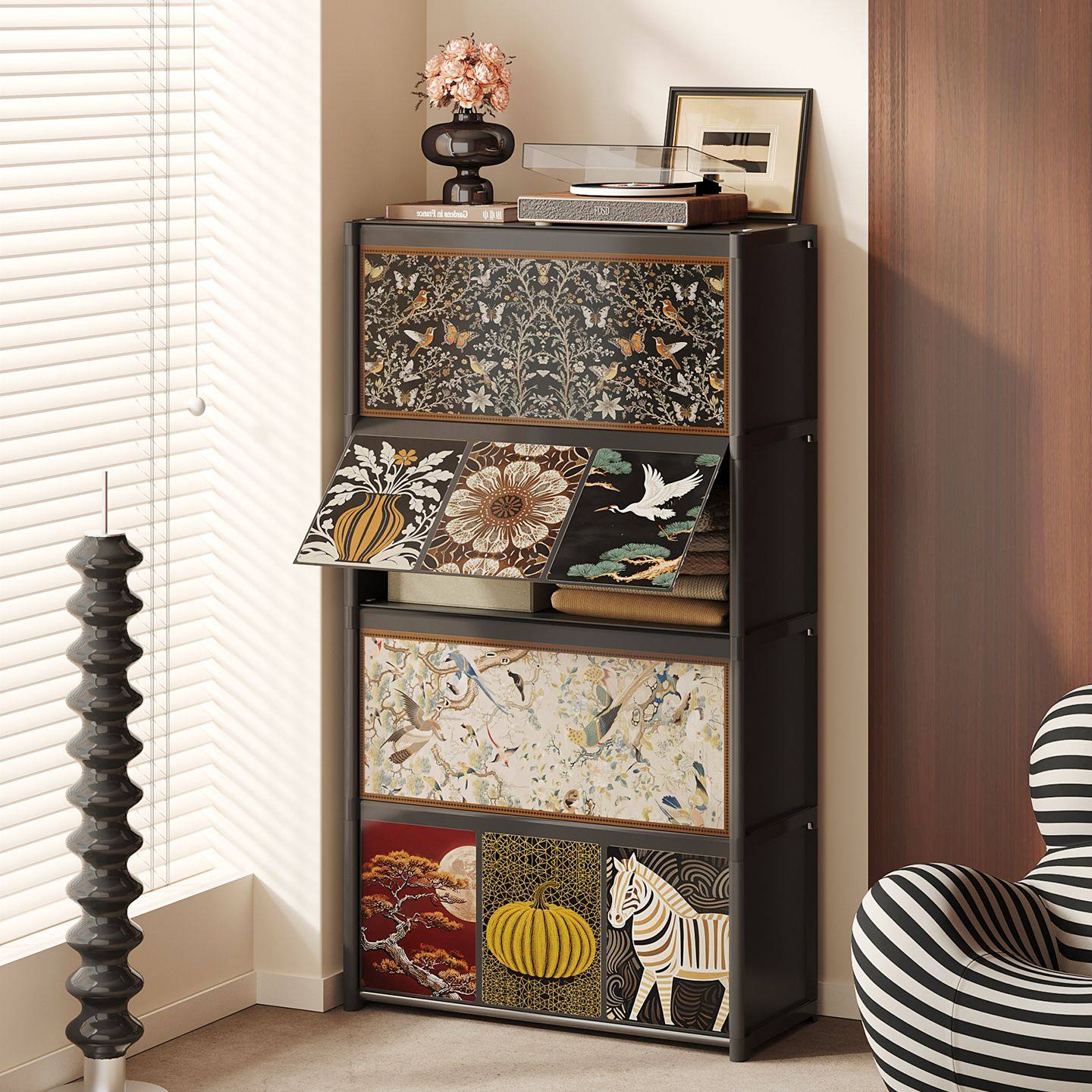 简易衣柜家用卧室出租房用宿舍组装衣物收纳柜中古风防尘储物柜子,淘宝优惠券,粉丝福利购,淘宝优惠卷