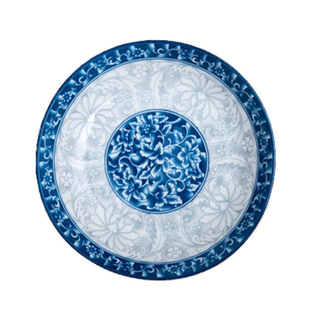 Underglaze colored Chinese-style blue and white porcelain household tableware