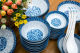 Underglaze colored Chinese-style blue and white porcelain household tableware