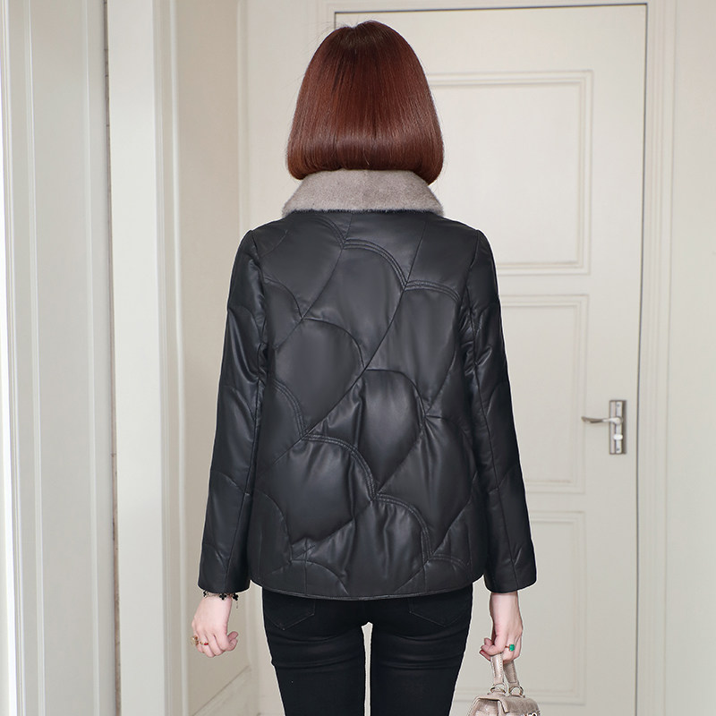 真皮羽绒服女2025冬季新款水貂毛领可拆卸海宁绵羊皮夹克外套短款,淘宝优惠券,粉丝福利购,淘宝优惠卷