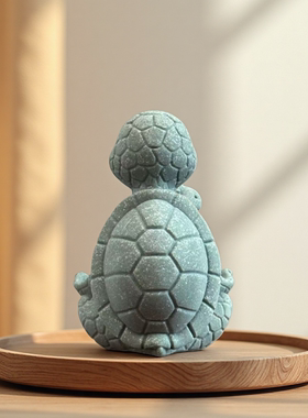 新中式禅意乌龟鱼缸造景摆件模具