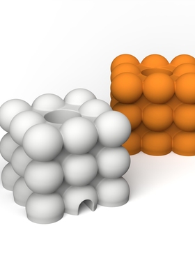 品奇欧式水泥魔方小夜灯硅胶模具