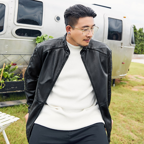 leather jacket for fat guy