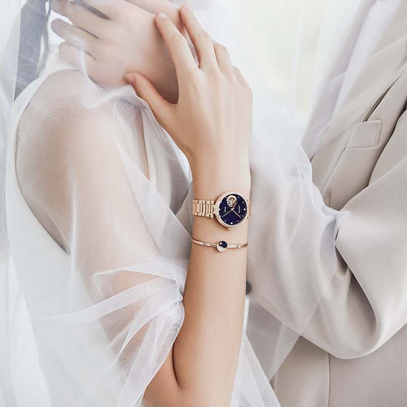 雷诺满天星时尚气质防水名牌手表 雷诺手表国产腕表