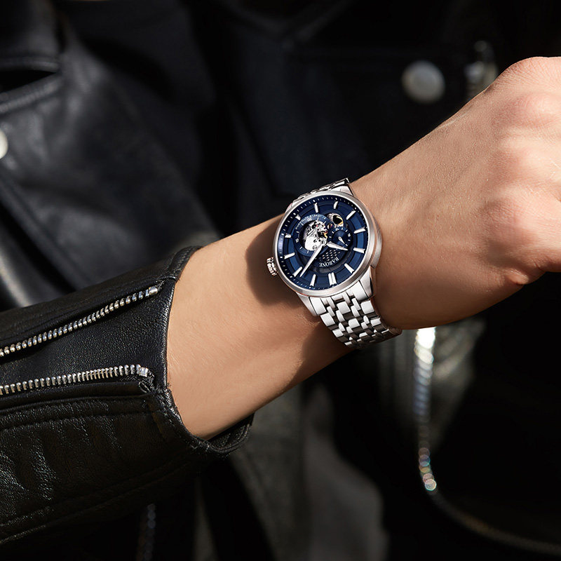 贾乃亮同款雷诺星际系列官方机械表 雷诺手表国产腕表