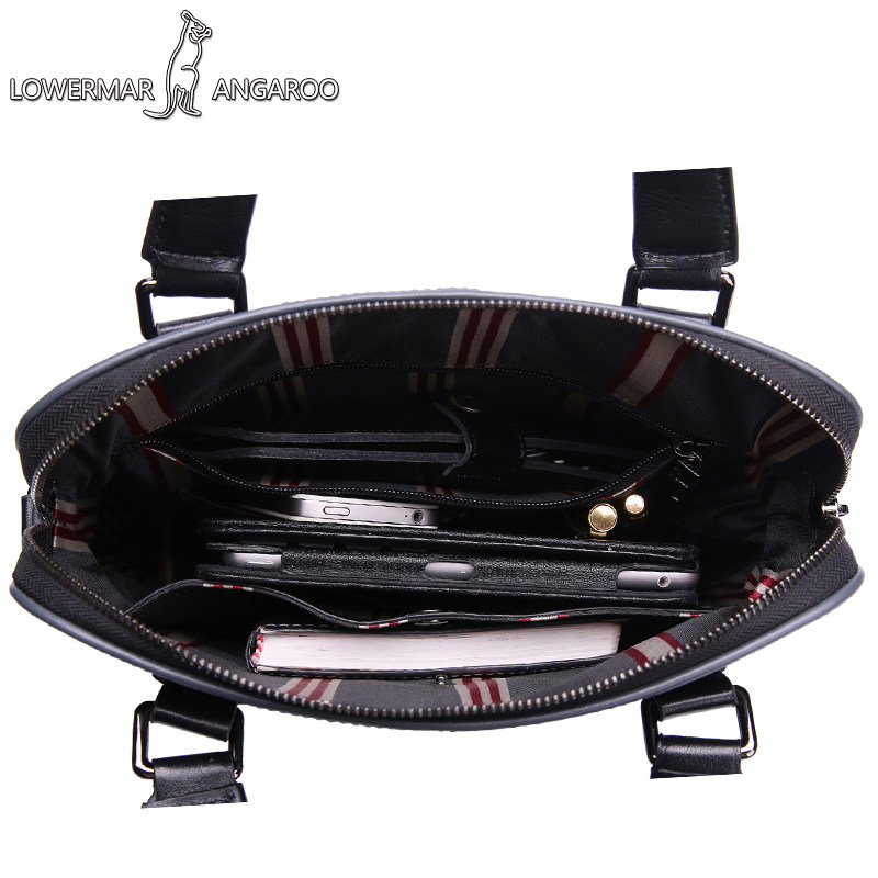 路尔玛袋鼠头层牛皮商务包单肩包 益程箱包男士包袋