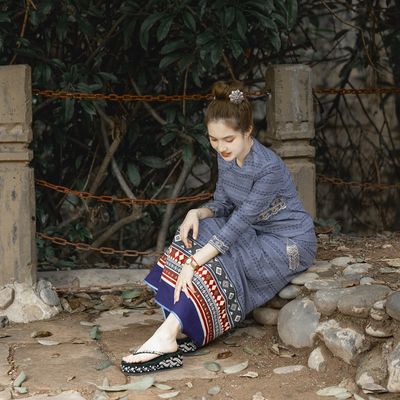 云南西双版纳傣族服装秋冬款美容院工作服泰式风情服装 西景傣服饰 淘优券