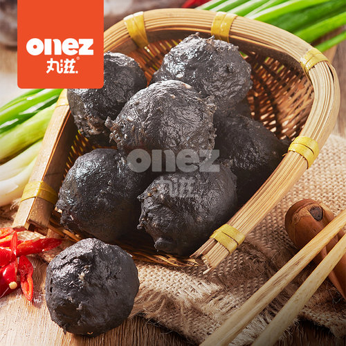 丸滋 墨鱼贡丸 墨鱼丸 火锅丸子关东煮食材墨鱼花枝丸160g 6枚入 - 图0