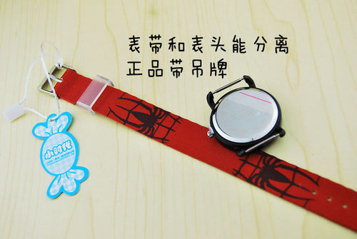 蜘蛛侠手表时尚帅气超酷帆布手表中小学生卡通防水石英电子儿童表 - 图2