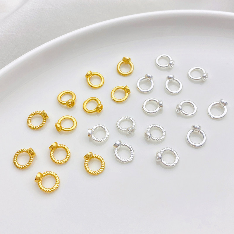 14K包金保色大孔藏线圈闭口连接环手工diy串珠手链项链收尾扣配件,淘宝优惠券,粉丝福利购,淘宝优惠卷