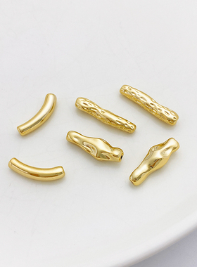 14K包金仿巴洛克长牙签珠隔珠