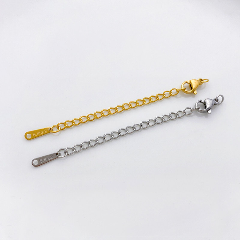 钛钢不掉色龙虾扣尾链连接片延长链diy手工手链项链饰品材料配件,淘宝优惠券,粉丝福利购,淘宝优惠卷