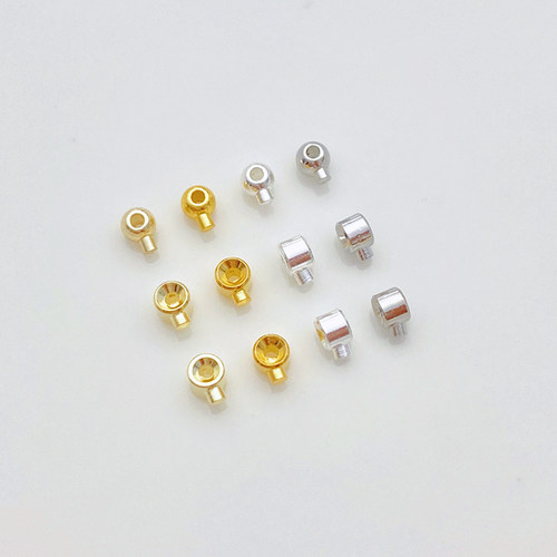 14K包金保色迷你2.5mm定位扣按扣手工diy手链项链饰品收尾扣配件 - 图1