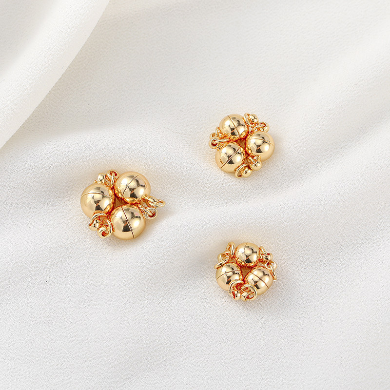 14K包金圆柱形磁吸扣磁铁扣手工diy手链项链链条收尾磁扣材料配件,淘宝优惠券,粉丝福利购,淘宝优惠卷