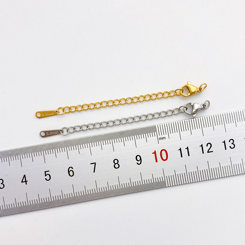 钛钢不掉色龙虾扣尾链连接片延长链diy手工手链项链饰品材料配件,淘宝优惠券,粉丝福利购,淘宝优惠卷