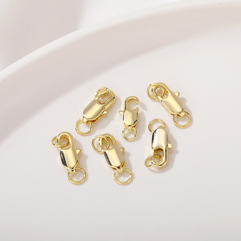 14K包金保色鱼尾扣弹簧扣龙虾扣diy手链项链连接扣材料首饰品配件,淘宝优惠券,粉丝福利购,淘宝优惠卷