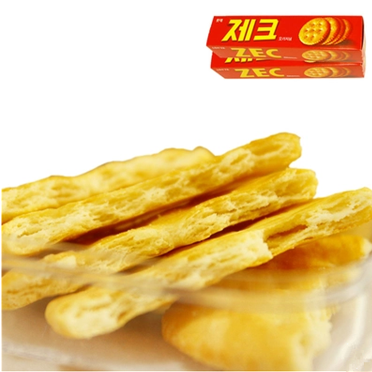 韩国进口零食品 LOTTE乐天ZEC小杰克咸味饼干早餐代餐饼干100g - 图0