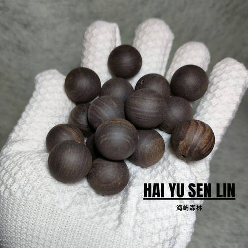 大漆珠东非黑黄檀diy毛料珠散珠毛坯单珠手串配饰珠1.5 1.8 2.0cm - 图1