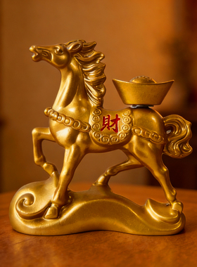 铜马摆件生肖马铜器玄关家居客厅
