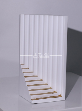 树脂装饰现代客厅几何梯形