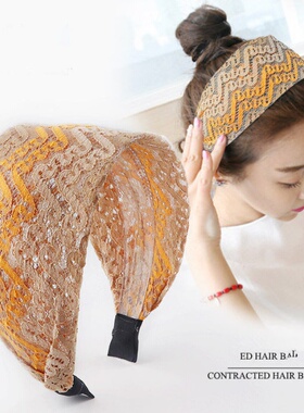 仙女百搭外出头箍甜美风宽边发卡
