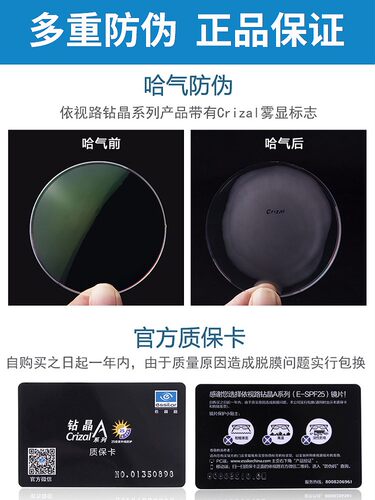 依视路膜致膜御防蓝光镜片钻晶膜洁膜岩变色超薄钻晶高度散光定制 - 图1