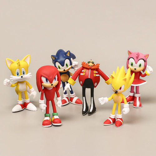 Sonic索尼克刺猬超音鼠音速小子6款玩偶公仔蛋糕烘焙装饰摆件礼物 - 图2