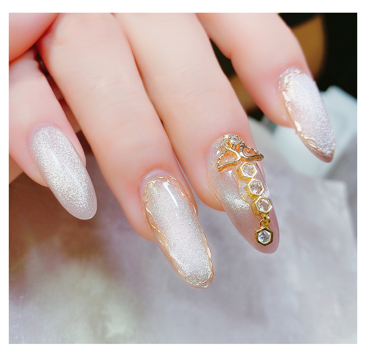 ZYZC晶石猫眼胶万用猫眼甲油胶法式猫眼银色金色百搭美甲店专用 - 图2