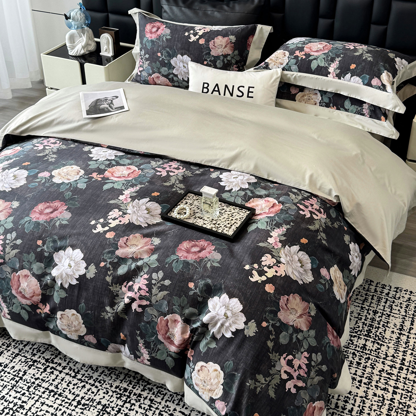 复古风高端140全棉四件套纯棉贡缎印花春夏季床上用品2026新款4,淘宝优惠券,粉丝福利购,淘宝优惠卷