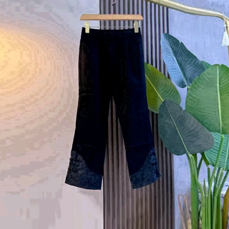 大码女装流苏毛毛底摆国风马甲拼色袖口圆领小衫胖MM暗花裤脚裤子,淘宝优惠券,粉丝福利购,淘宝优惠卷