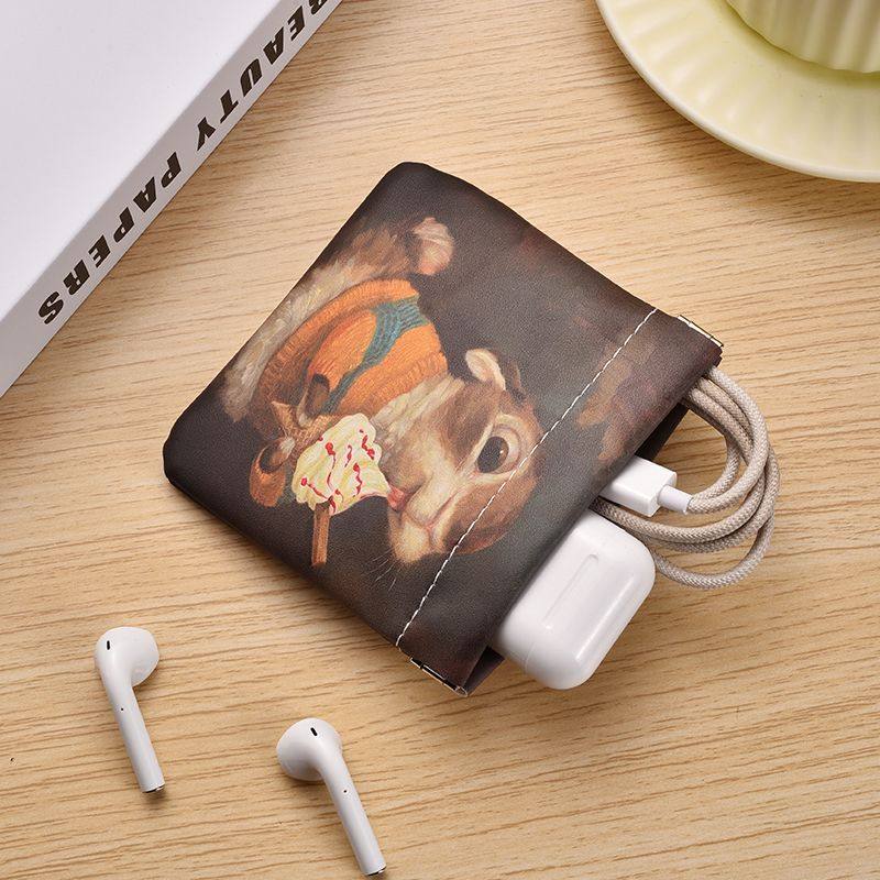 新款可爱动物收纳包大容量ins化妆包便携自动闭合口红包杂物小包,淘宝优惠券,粉丝福利购,淘宝优惠卷