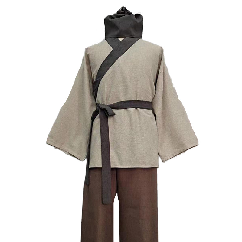 古装男汉服男款平民百姓小二衣服群演路人村民下人演出服棉麻戏服