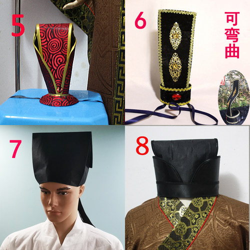 古装帽子头冠小冠宣旨官皇帝汉服汉朝大臣服男演出帝王帽冕乌纱帽 - 图2